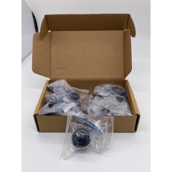 Ilyapa Flat Black Kitchen Cabinet Knobs - 1 1/4 Inch Round Drawer Handles - 10 P - Picture 1 of 6